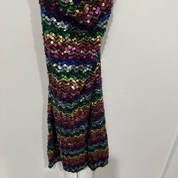 LPA Sequins Dress 658 Rainbow Size XXS - Picture 7 of 10